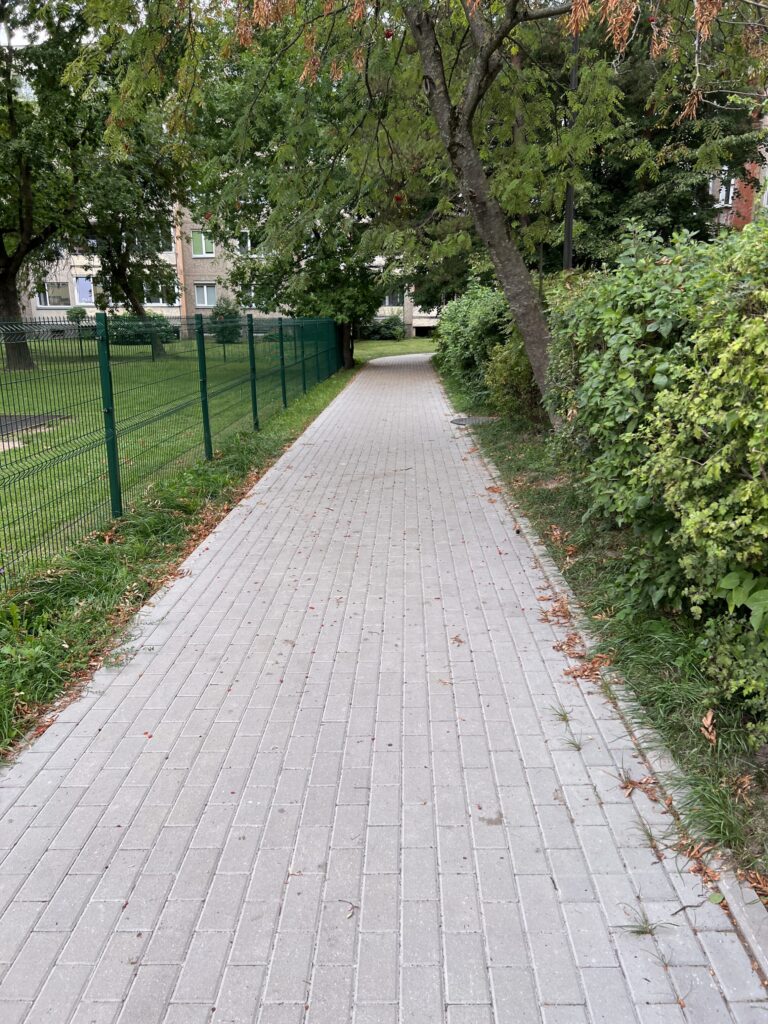 Pėsčiųjų takas tarp Ukmergės ir S. Žukausko gatvių (Ukmergės g., S. Žukausko g.) - Pedestrian path - construction photos