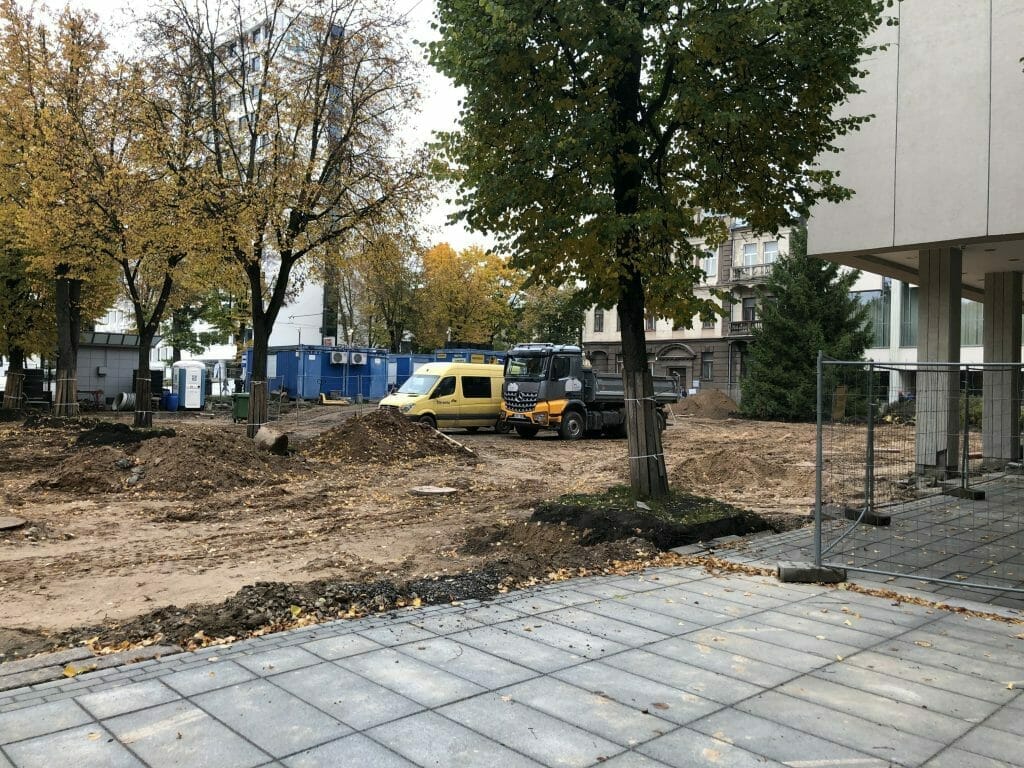 Studentų skveras (Vienybės a. 1) - Väljak - ehituse fotod