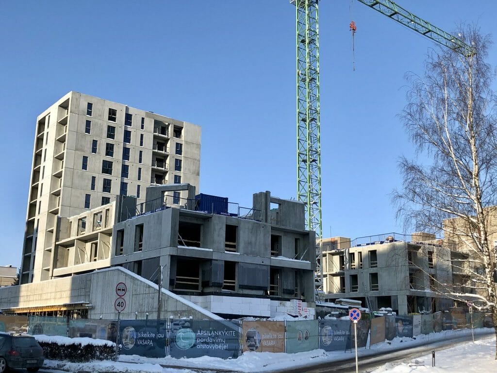 Viršuliškių stogai (Viršuliškių g. 38) - Multi apartment - construction photos