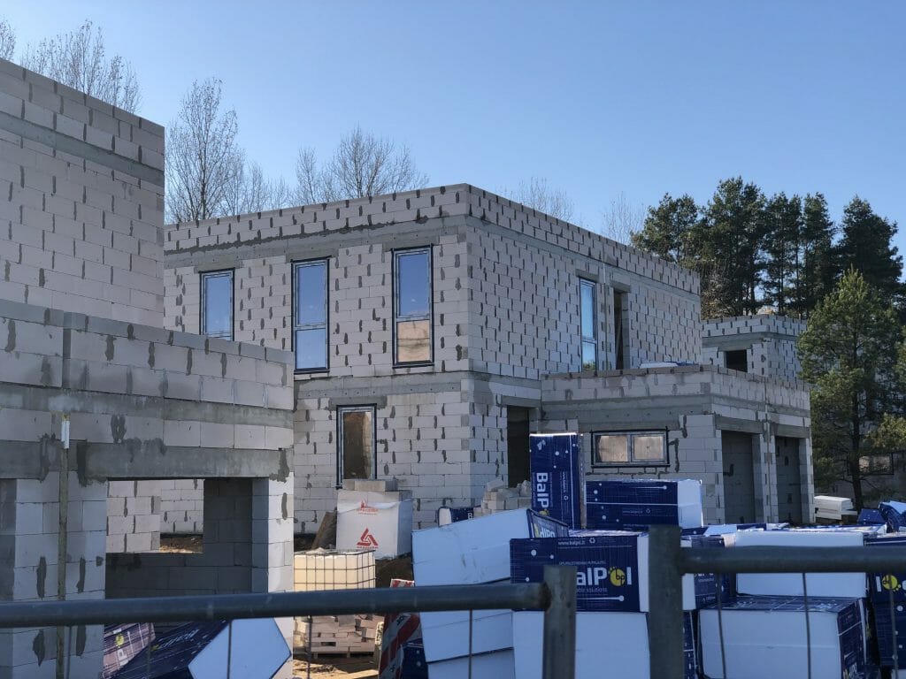 Namai prie miško (A. Mickevičiaus g. 137, 139, 141) - Private house community - construction photos