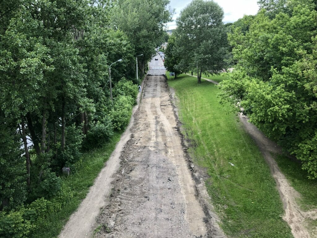 Neries kairiosios krantinės 1 etapas (B atkarpa) (Sluškų g., P. Vileišio g.) - Jalgrattatee, Promenaad - ehituse fotod