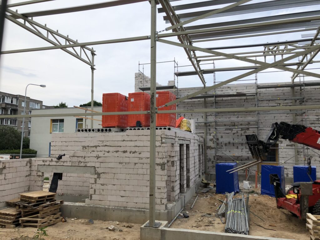Vilijos darželio sporto salė (Taikos g. 15) - Sports arena - construction photos