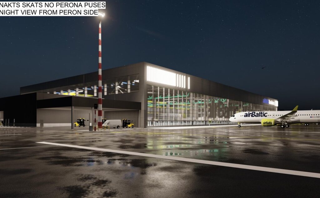 AirBaltic Technical - Gaisa kuģu apkopes un remonta angārs ar biroja telpām (Ziemeļu iela 18) - Office center, Service terminal - visualization