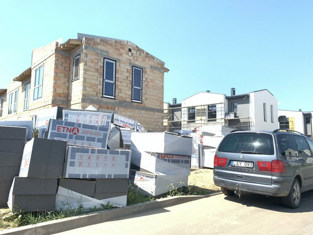 Kotedžai Kalnėnuose 2 etapas (Kroatų g.) - Row housing - construction photos
