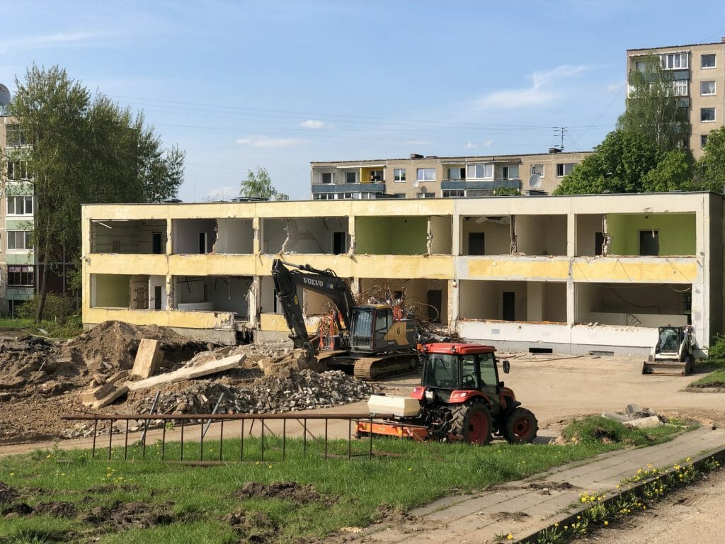 Karoliniškių namai 1 etapas (Sausio 13-osios g. 31) - Hotel, Multi apartment - construction photos
