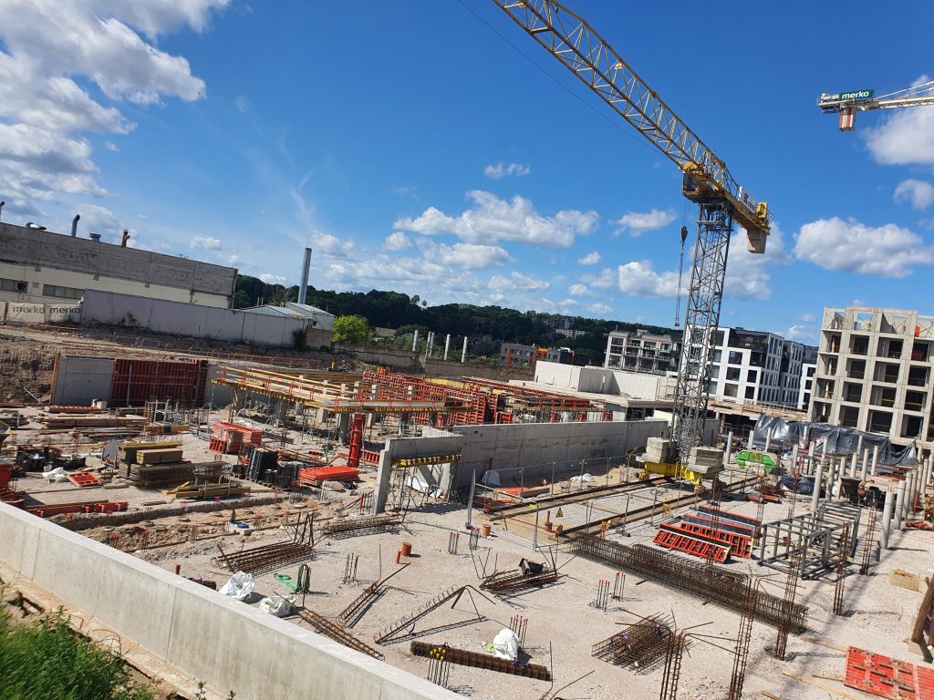 Vilnelės skverai 4 etapas (Manufaktūrų g. 7) - Multi apartment - construction photos