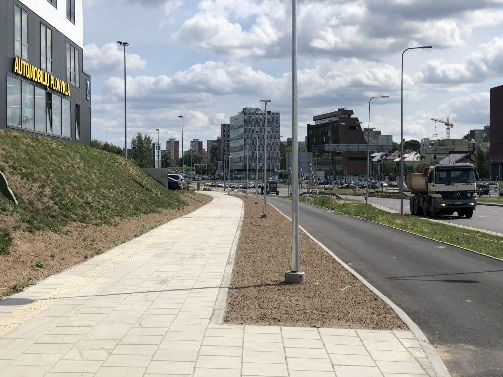 Pilaitės pr. dviračių takas (Pilaitės pr.) - Bike path - construction photos