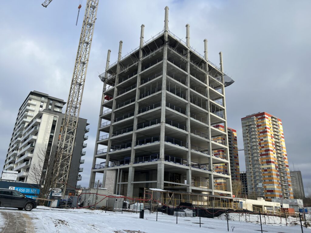 Sky Office (Spaudos g. 7) - Office center - construction photos