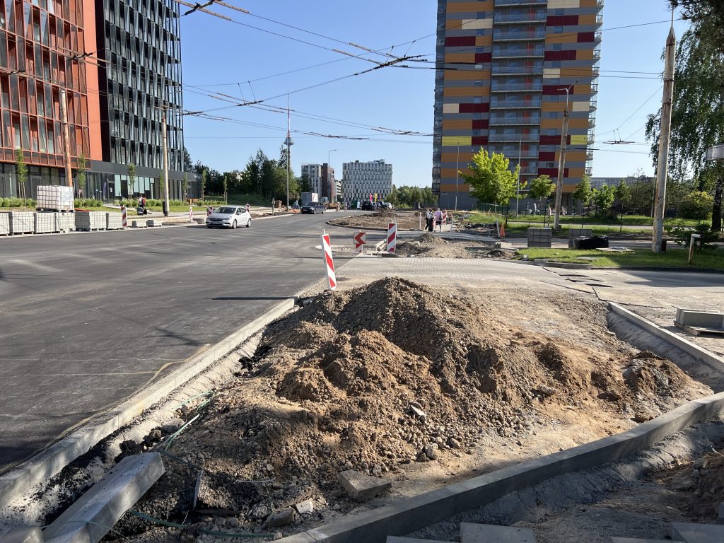 Viršilų g. nuo V. Lingio g. iki Justiniškių g. (Viršilų g.) - Bike path, Street - construction photos