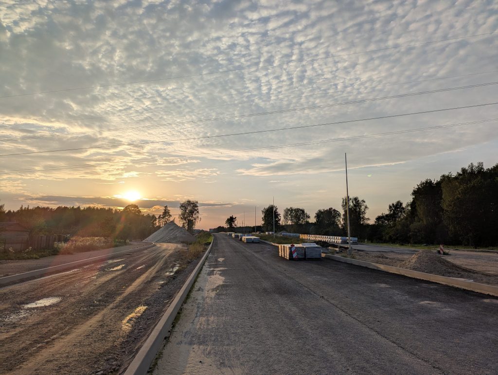 Dienvidu tilta IV kārta I posms (Jāņa Čakstes gatve) - Bike path, Pedestrian path, Road - construction photos