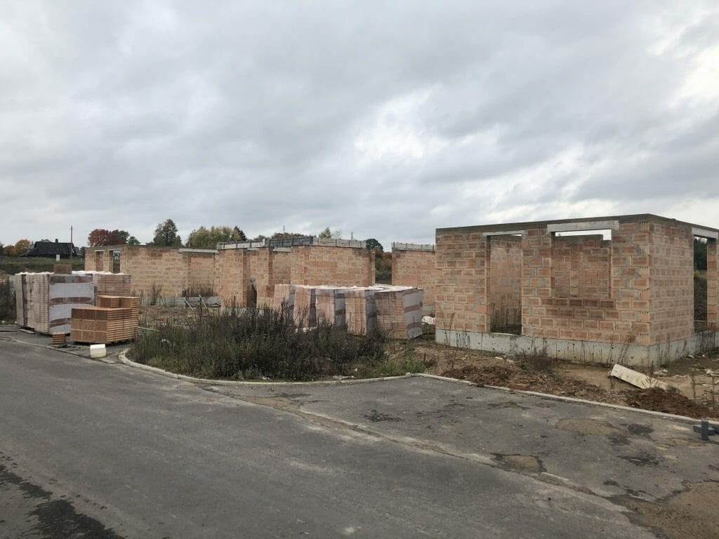 Herkaus alėjos (Notangos/Kulmo g.) - Row housing - construction photos