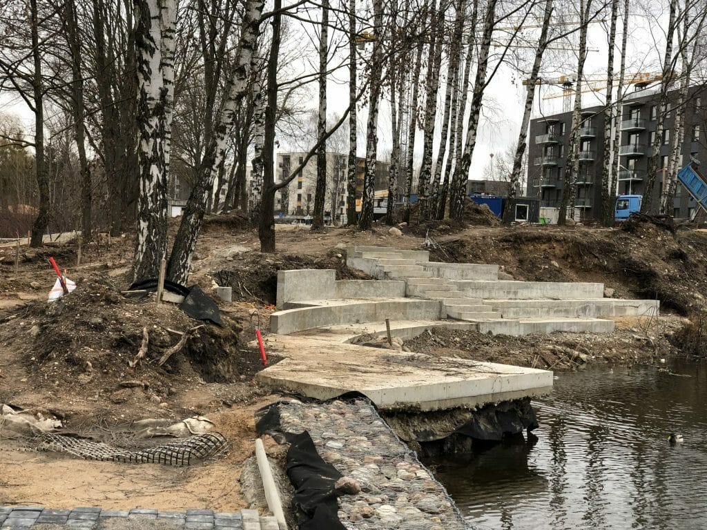 Neries senvagės slėnis (Linkmenų g.) - Bike path, Park - construction photos