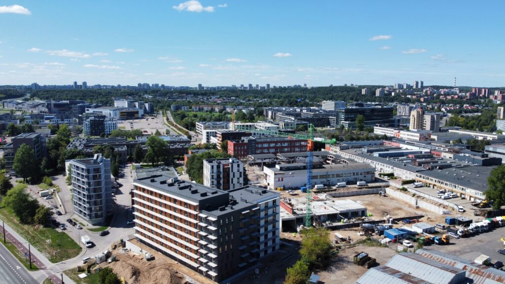 City Yard (Kareivių g. 2D) - Multi apartment - construction photos