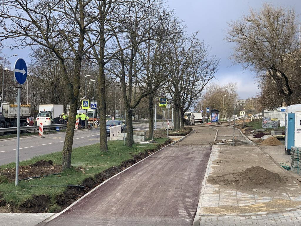 Žirmūnų trikampio modernizavimas (Tuskulėnų g.) - Bike path, Pedestrian path - construction photos