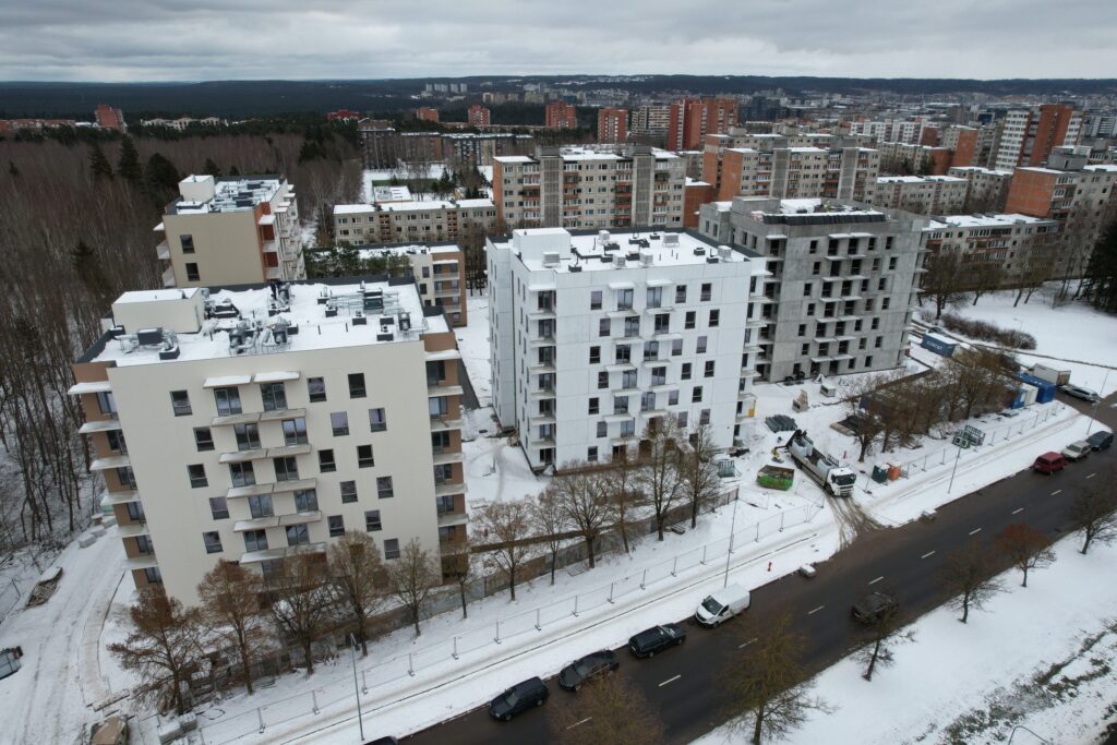 Jomanto parkas 1-2 etapai (Baltupio g. 61A) - Multi apartment - construction photos