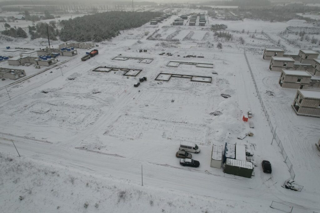 Vingiai 2 etapas (Grinapolio g. 32, 34, 36, 38, 40, 42, 44, 46, 48, 50) - Row housing - construction photos