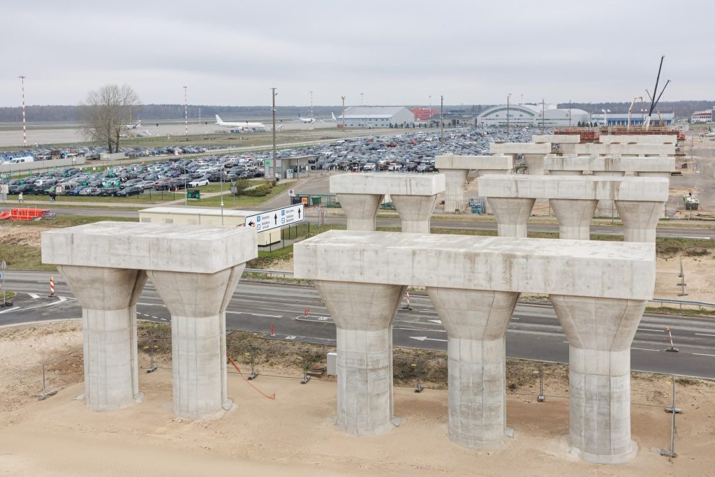 Rail Baltica stacija starptautiskajā lidostā "Rīga" (Starptautiskā lidosta "Rīga") - Railroad, Train station - construction photos