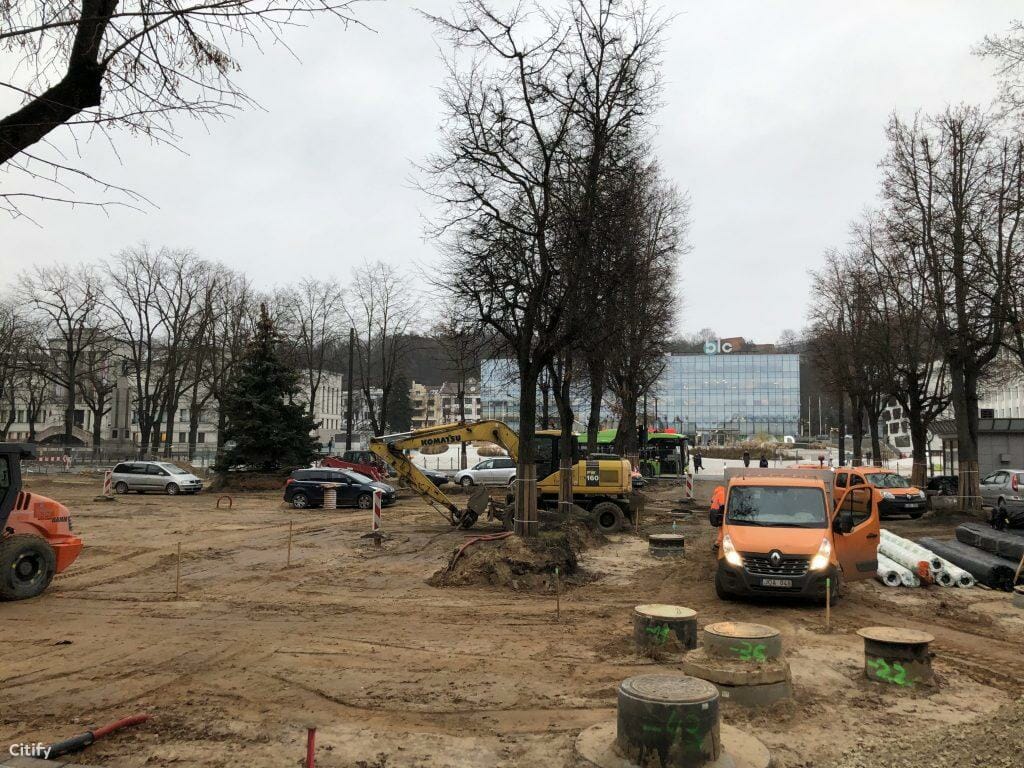 Studentų skveras (Vienybės a. 1) - Väljak - ehituse fotod