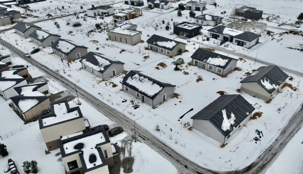 Grendavės g. 34A, 34A, 34C, 34D, 34E (Grendavės g. 34A, 34A, 34C, 34D, 34E) - Private house community - construction photos