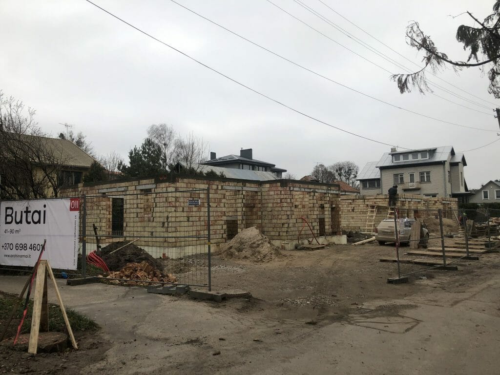 Archi namai (Archyvo g. 34, 34B, 40) - Row housing - construction photos