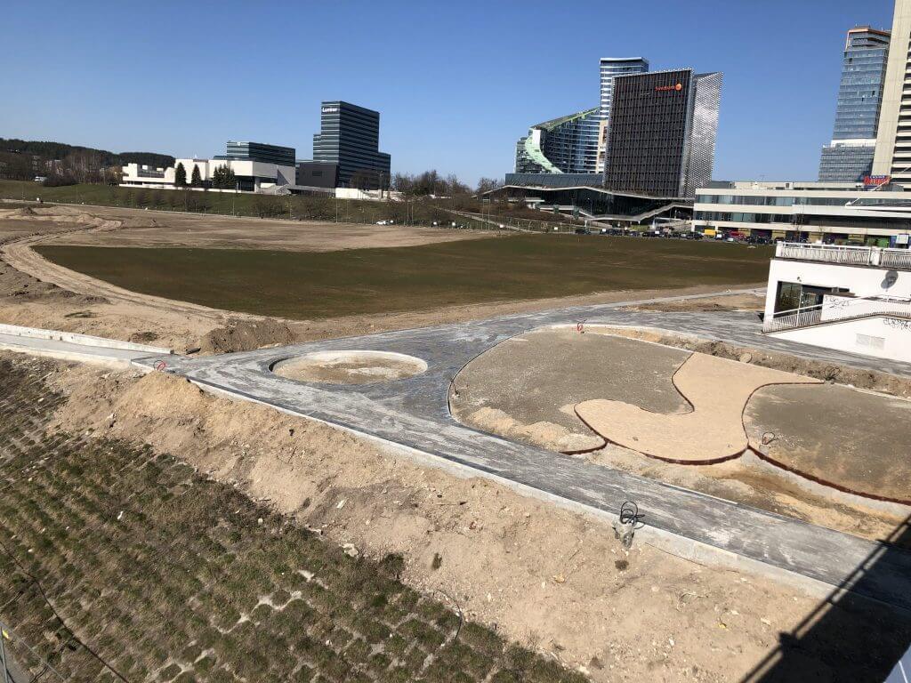 Neries dešiniosios krantinės (Upės g.) - Bike path, Sports field or court, Waterside - construction photos