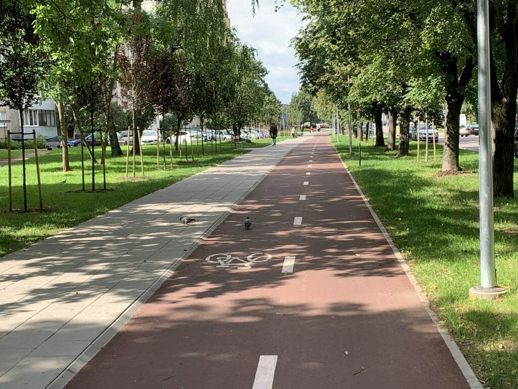 Žirmūnų trikampio modernizavimas (Tuskulėnų g.) - Bike path, Pedestrian path - construction photos