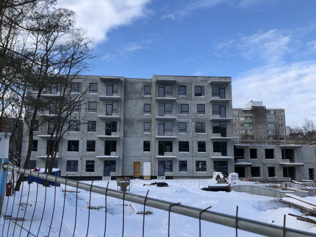 Karoliniškių namai 1 etapas (Sausio 13-osios g. 31) - Hotel, Multi apartment - construction photos