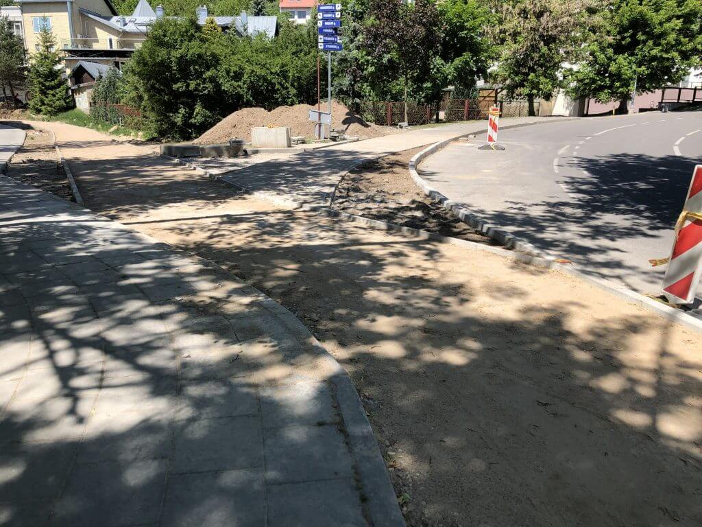 Pieninės g. dviračių takas (Pieninės g.) - Bike path - construction photos