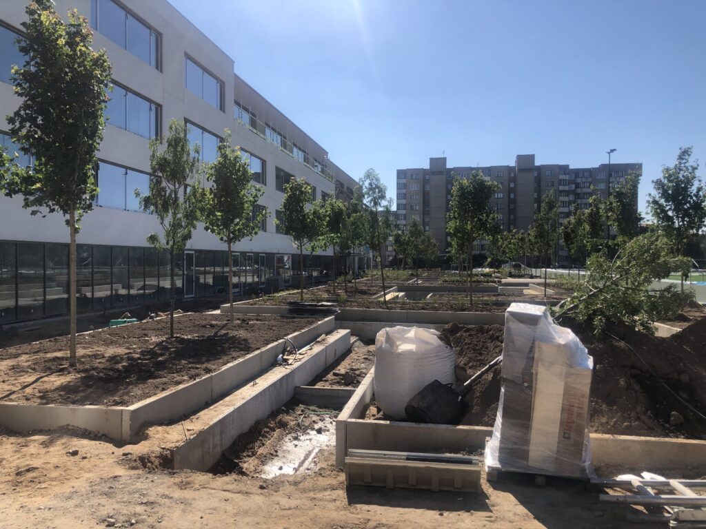 Tolminkiemio (Pilaitės) gimnazija (Tolminkiemio g. 2D) - Primary and secondary education - construction photos