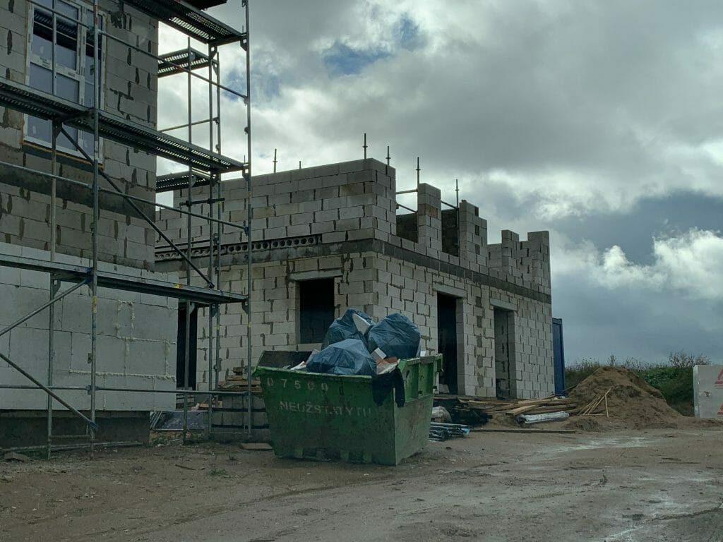 Skalvos g. namai (Skalvos g. 28, 30) - Row housing - construction photos