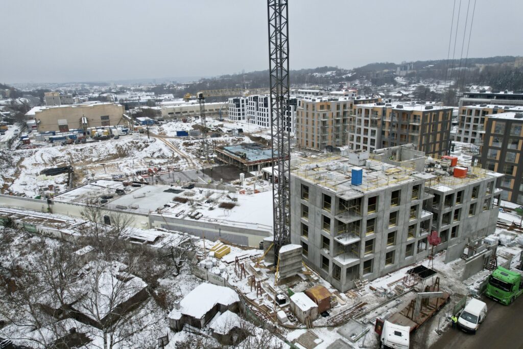 Vilnelės skverai 2 etapas (Manufaktūrų g. 7) - Multi apartment - construction photos