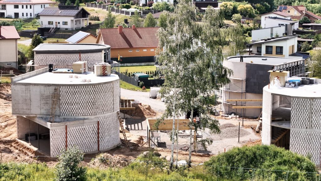 Duonos kalnas 1 etapas (Duonos Kalno g. 20, 22, 24, 26) - Private house community - construction photos