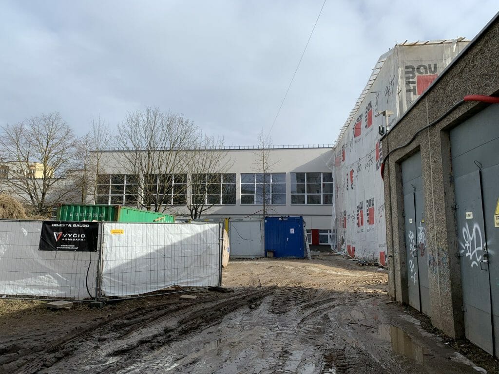 Žemynos progimnazijos sporto salė (Žemynos g. 14) - Sports arena - construction photos
