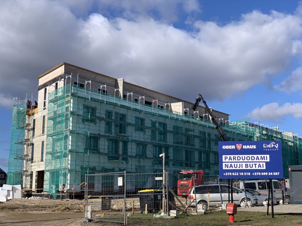Liepų terasos | 1 etapas (A, B namai) (Arimų g. 64) - Multi apartment - construction photos