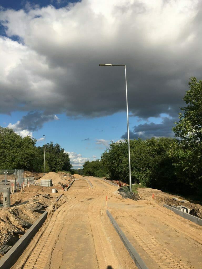 Oslo g. dviračių ir pėsčiųjų takas iki viaduko (Oslo g.) - Bike path - construction photos