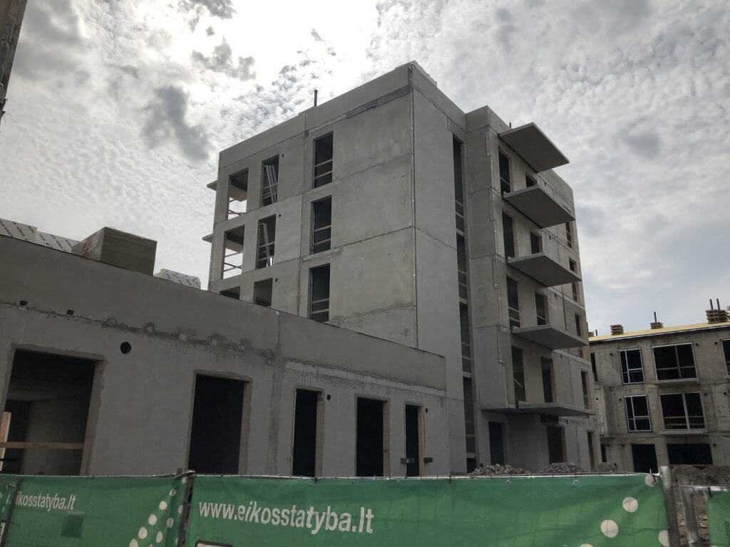 Baltas lapas Mindaugo 1 etapas (Aguonų g. 17) - Multi apartment - construction photos