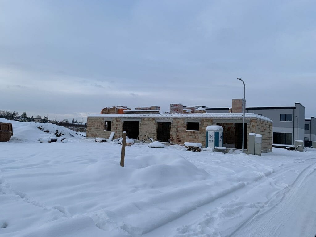 Gulbinų namai (Molėtų pl. 165) - Row housing - construction photos