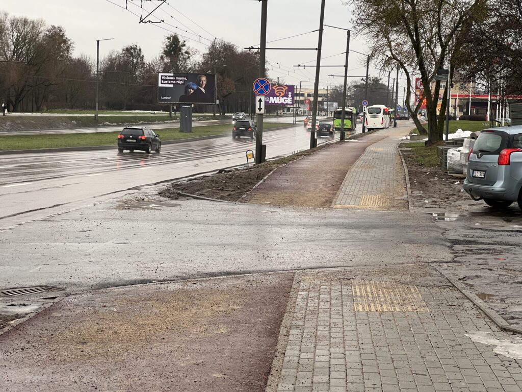 M. K. Čiurliono, Tunelio, K. Baršausko g. dviračių takas (M. K. Čiurliono g., Tunelio g., K. Baršausko g.) - Bike path - construction photos