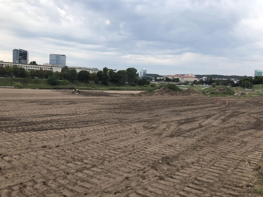 Neries dešiniosios krantinės (Upės g.) - Bike path, Sports field or court, Waterside - construction photos