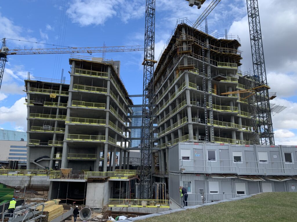 Artery (Konstitucijos pr. 18B) - Biroju centrs - būvdarbu attēli