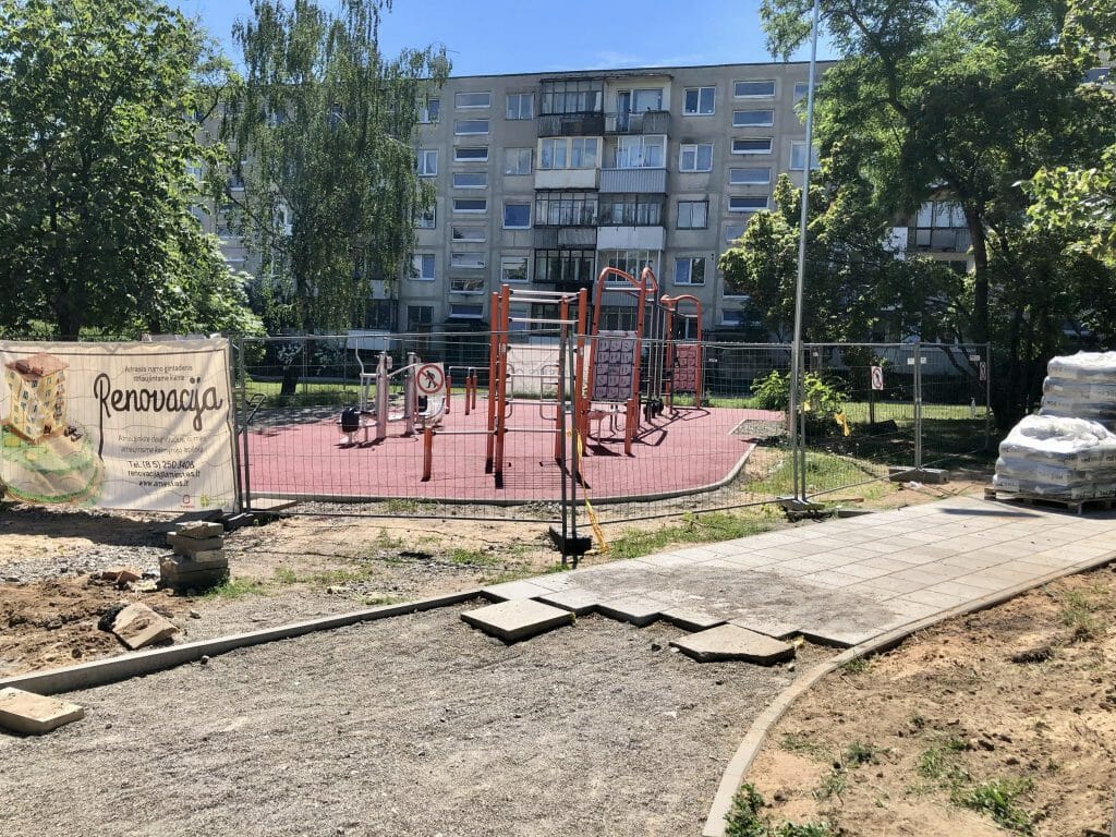 Žirmūnų trikampio modernizavimas (Tuskulėnų g.) - Bike path, Pedestrian path - construction photos