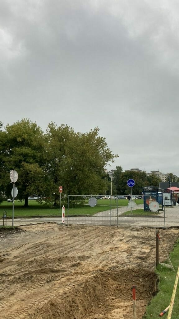 Pėsčiųjų ir dviračių takas nuo Justiniškių g. iki Pilaitės pr. (Laisvės pr.) - Bike path - construction photos