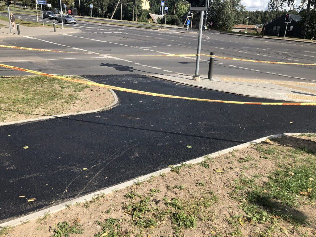 Didlaukio g. dviračių takas (Didlaukio g.) - Bike path - construction photos