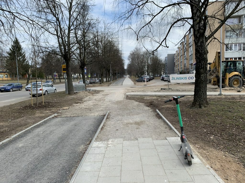 Žirmūnų trikampio modernizavimas (Tuskulėnų g.) - Bike path, Pedestrian path - construction photos