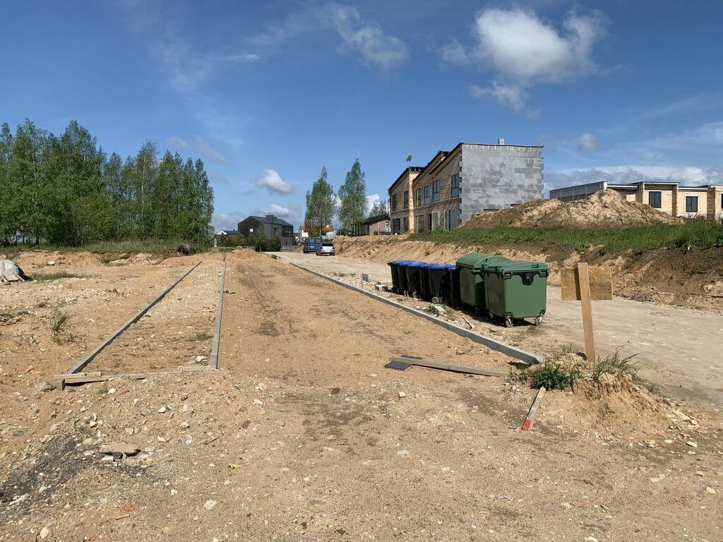 J. Bretkūno ir Piliavos g. atkarpos (J. Bretkūno g.) - Velosipēdu ceļš, Iela - būvdarbu attēli