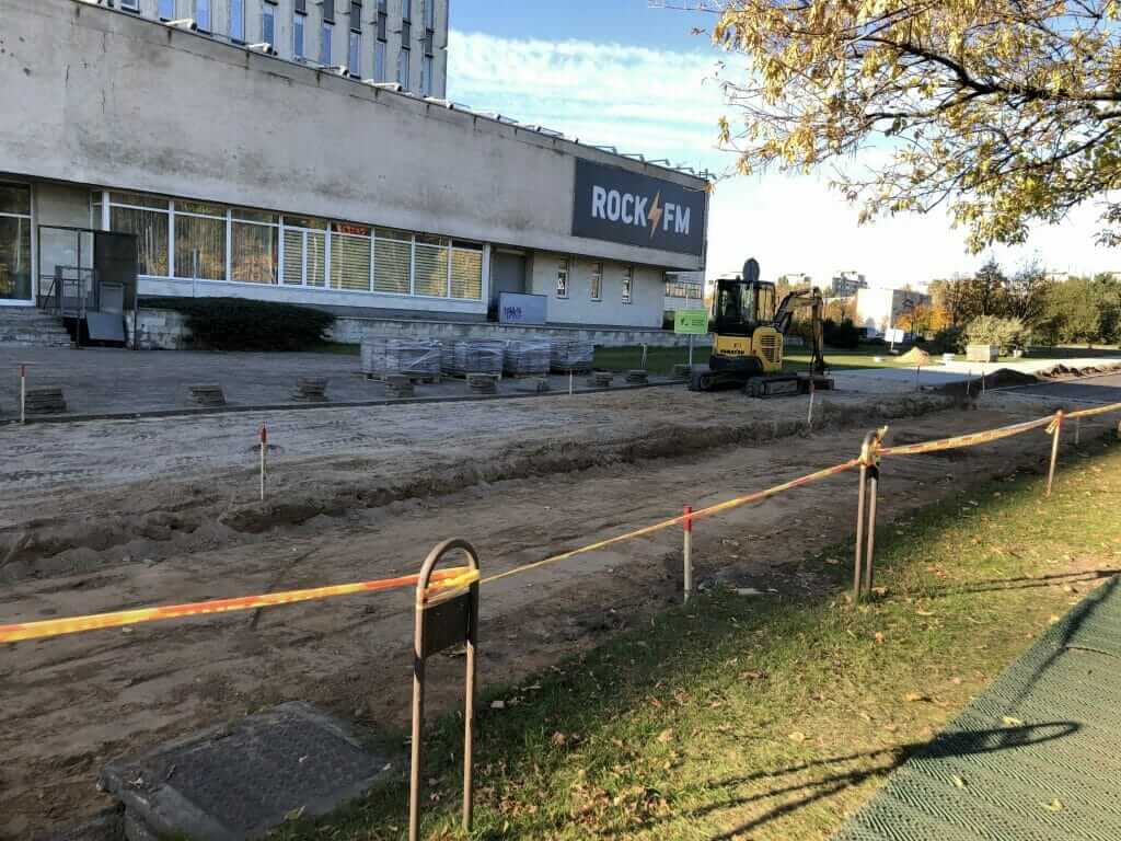 Pėsčiųjų ir dviračių takas nuo Justiniškių g. iki Pilaitės pr. (Laisvės pr.) - Bike path - construction photos