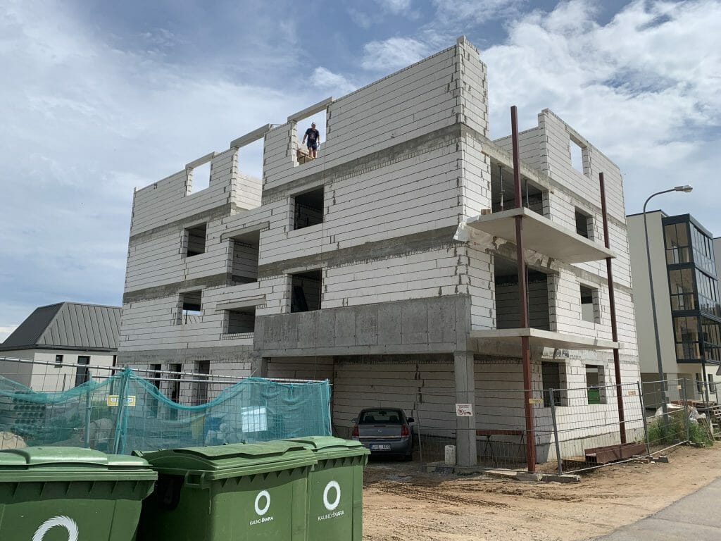 Lampėdžio takas 1 etapas (Įkalnės aklg.) - Multi apartment - construction photos