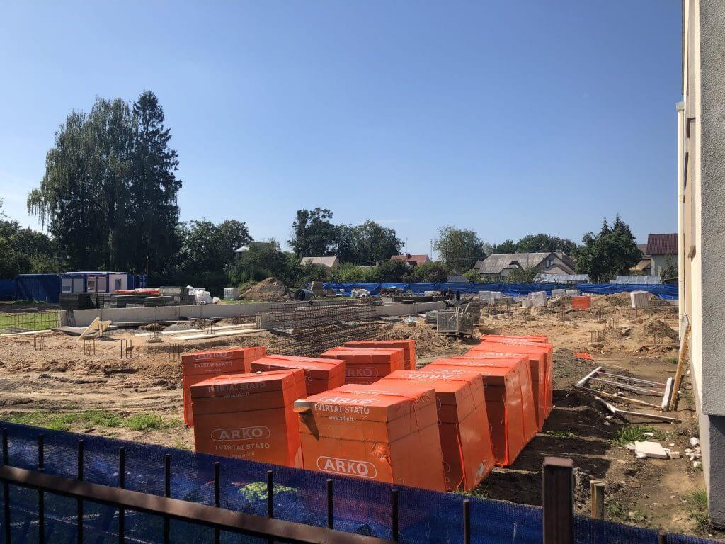 Vilnies mokyklos priestatas (Švarioji g. 33) - Primary and secondary education - construction photos