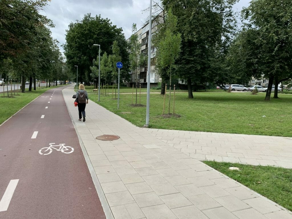 Žirmūnų trikampio modernizavimas (Tuskulėnų g.) - Bike path, Pedestrian path - construction photos