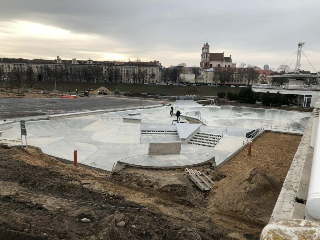 Neries dešiniosios krantinės (Upės g.) - Bike path, Sports field or court, Waterside - construction photos